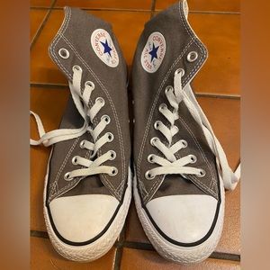 Gray Converse High Tops, Size 9W/7M